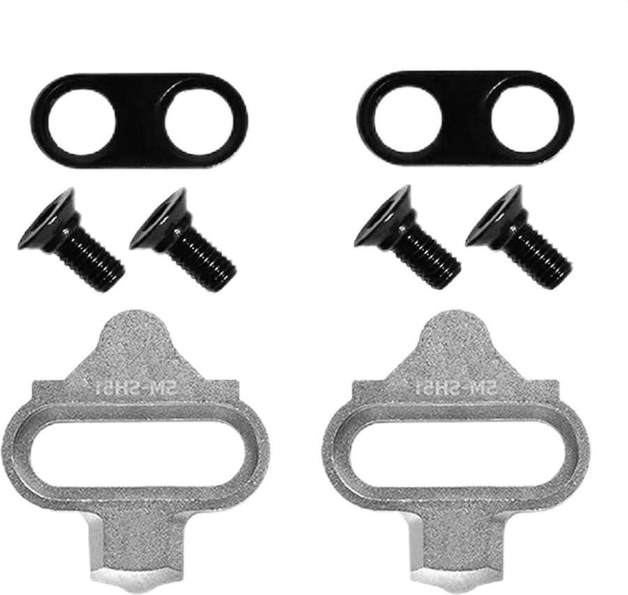 Fiets Schoenplaatjes Pedaal Cleats Mountainbiken Roestvrij Staal 6.8 x Zilverkleurig