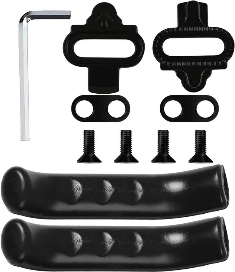 Fietspedaal Adapter Set Schoenplaatjes SPD Fietsen Verbeteren Brede Compatibiliteit 15 x 10 x Zwart
