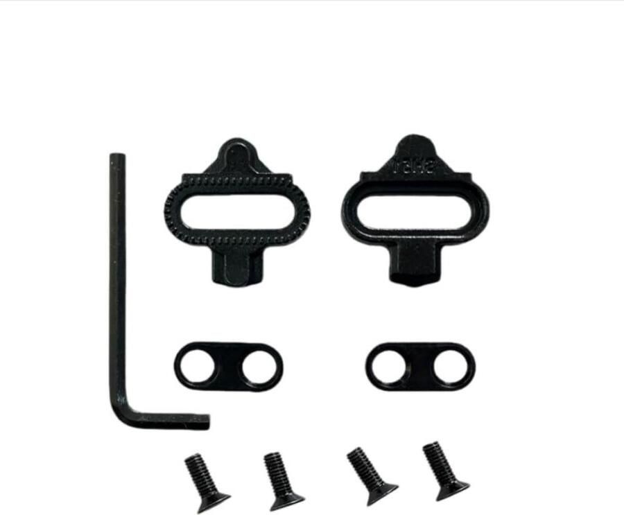 Fiets Schoenplaatjes SPD Cleats Fietsen Binnen Buiten Hoge Hardheid Complete Set Zwart