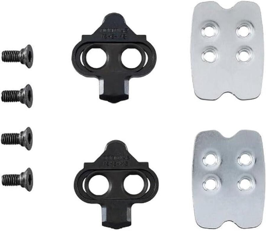 Fiets Schoenplaatjes SPD Cleats Mountainbiken Warmtebehandelde Constructie 91 Gram Zwart