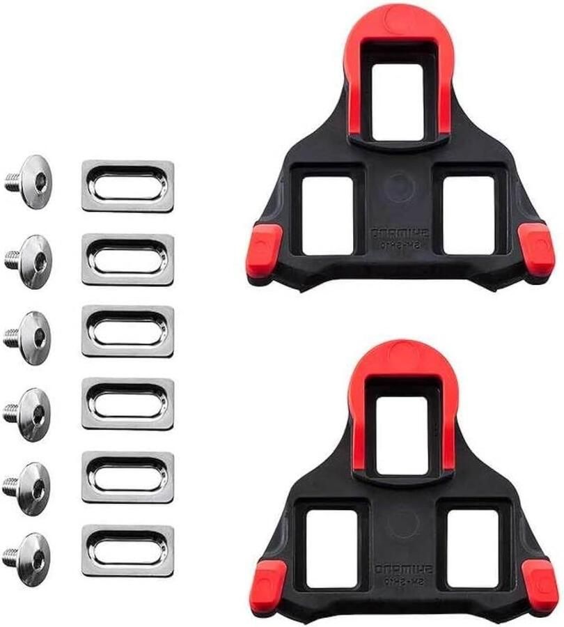 Fiets Schoenplaatjes Cleats Krachtoverdracht Geen Float 0 Graden Rood