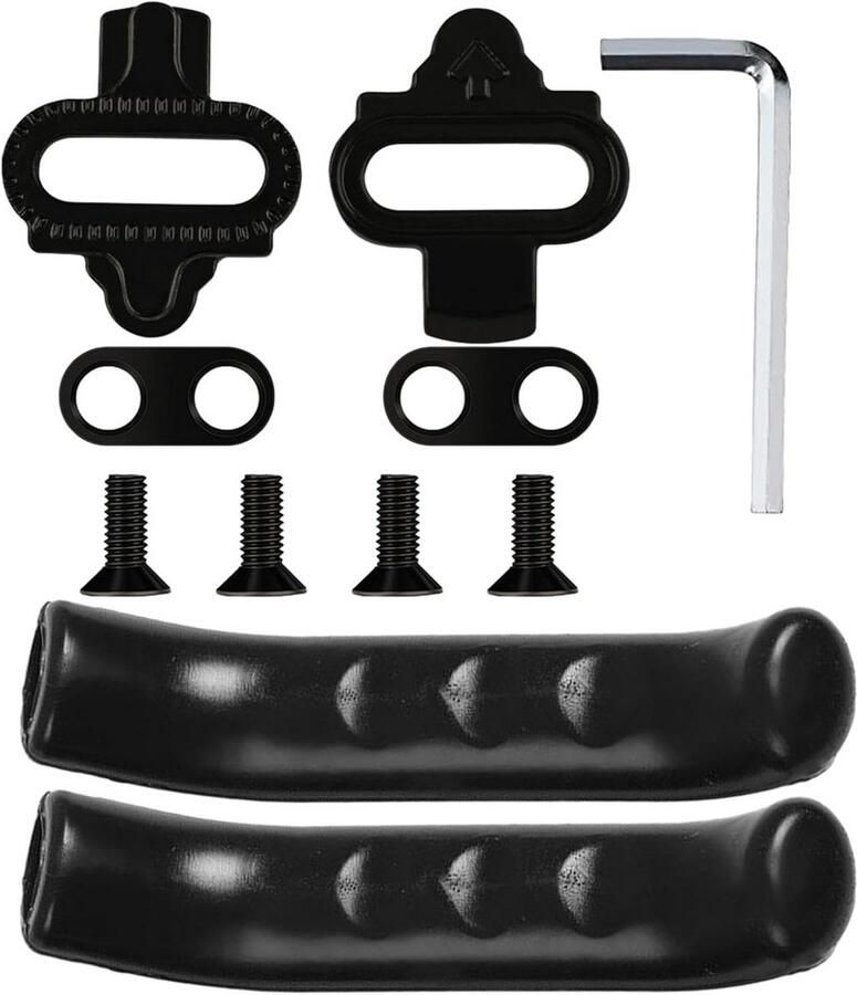 Fiets Schoenplaatjes voor SPD Pedalen Antislip Metaal Fiets Schoenenplaten Met Siliconen Remgreephulzen