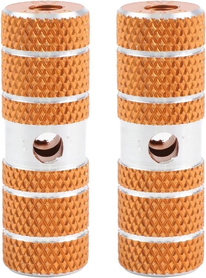 Fiets Stuntpinnen Achtervoet Pedalen Fietsen Verbeteren Aluminium Anti-slip 70mm Lengte Oranje