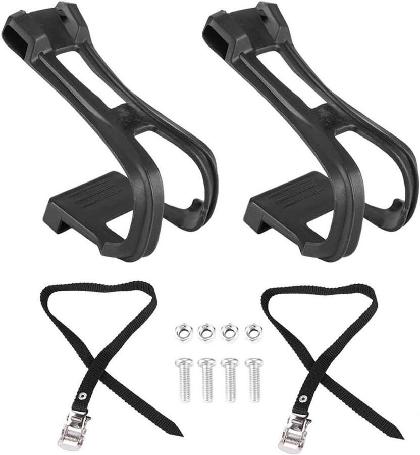 Fiets Teen Clips Pedaal Rie Fietsen Verbeteren Antislip Ontwerp Zwart