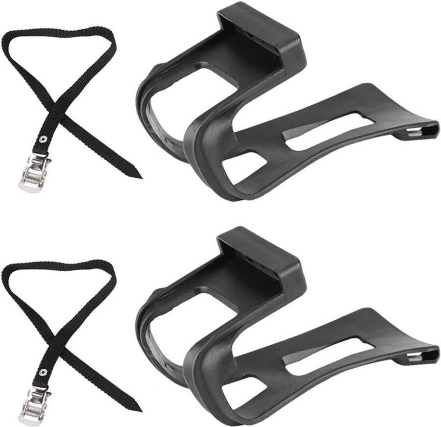 Fiets Teenclips Fietspedalen Clips Veilig Fietsen Antislip Ontwerp 14x7x Zwart