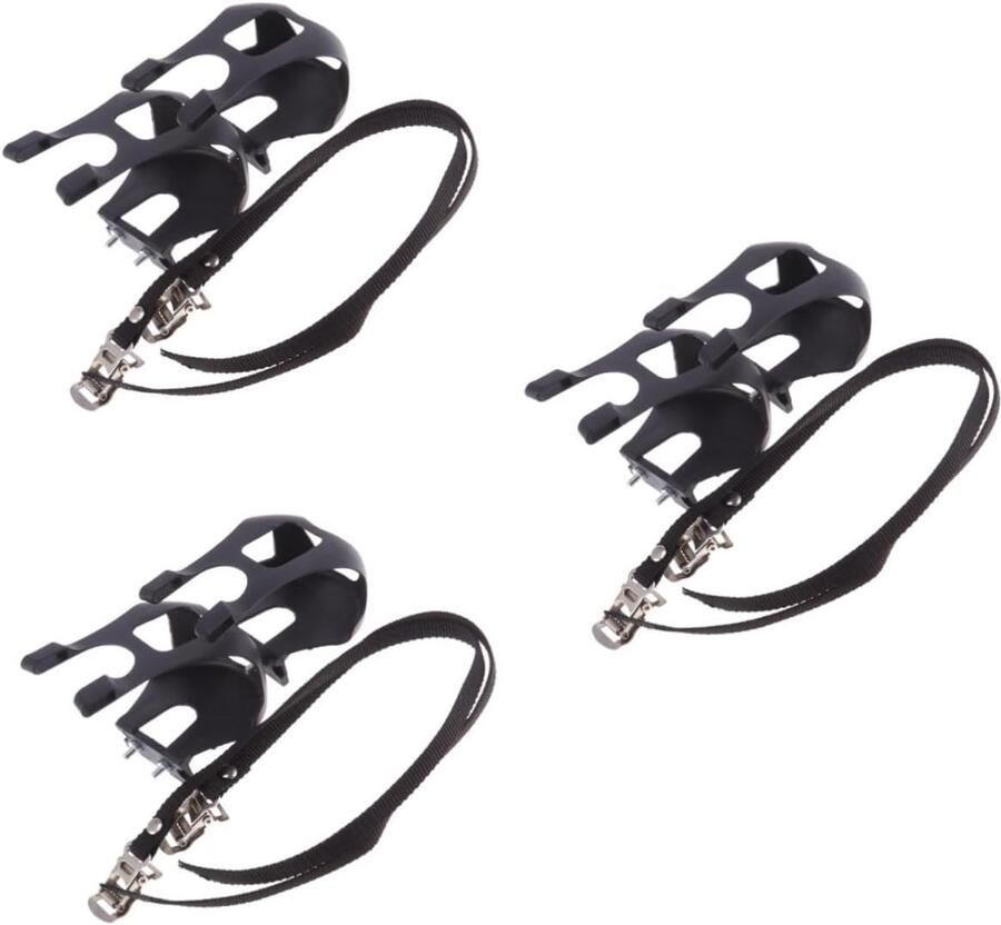 Fiets Teenclips Pedaalrie Veilig Fietsen Duurzaam Plasti x Zwart