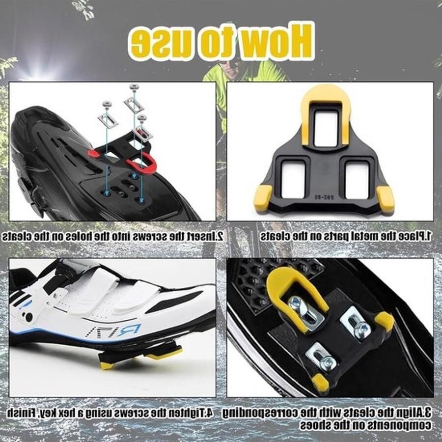 Fietschoenen met SPD SL cleats Complete Set met Montagemateriaal