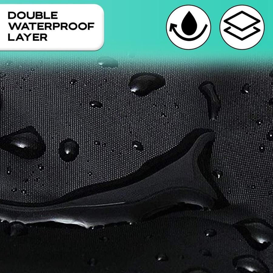 Fietshoes voor 2 fietsen groot 240 x PEVA-materiaal waterdichte fietshoes voor buiten waterdicht