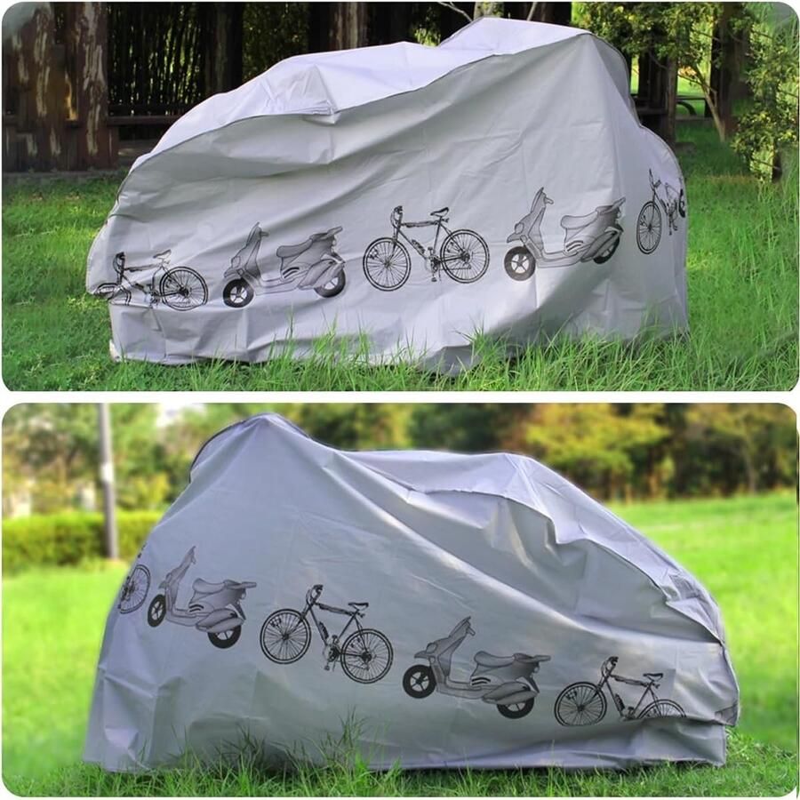 Fietshoes Voor Buiten Afdekking Voor Elektrische Fietsen Stofbescherming Buiten Anti-UV Scheurvastheid Stofdicht Regen Uv-Bescherming 2 Stuks Waterdichte Fietshoes Voor Mountainbikes En Racefietsen