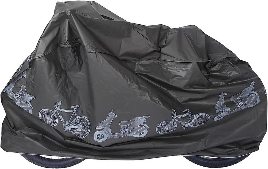 Fietshoes voor Buiten Opslag Lahviuu Waterdichte Fiets Anti Stof Regen UV Bescherming Fietshoezen Fietsopslag voor Mountain Road Elektrische Fiets Motorfiets Zwart 200x