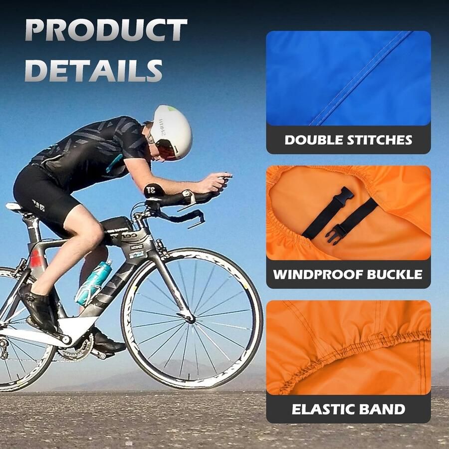Fietshoes voor buiten waterdicht regen- zon- uv- stofdicht winddicht met slotgat voor e-bike elektrische fiets mountainbike racefiets (210 x 90 x