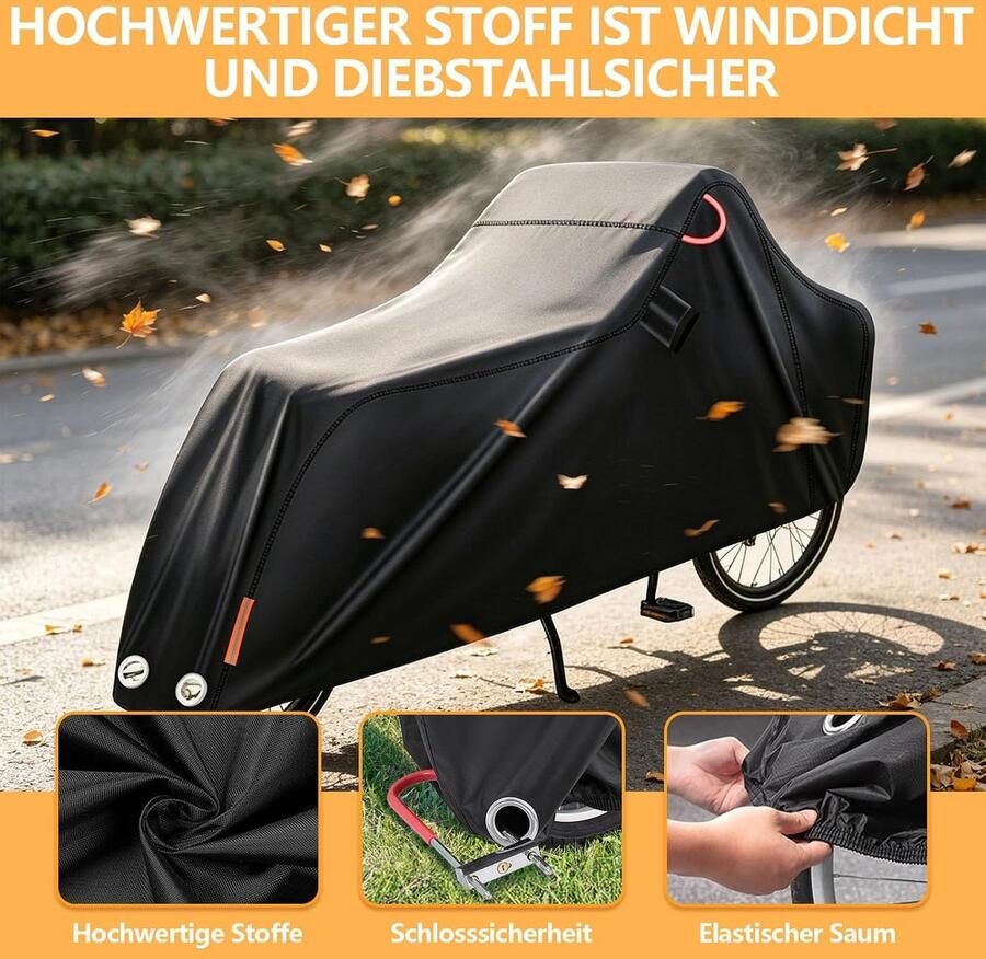 Fietshoes waterdicht 420D Oxford laadwielhoes 285 x 100 x fietshoes met slotgaten tas uv-bescherming winddicht fietshoes voor mountainbike racefiets