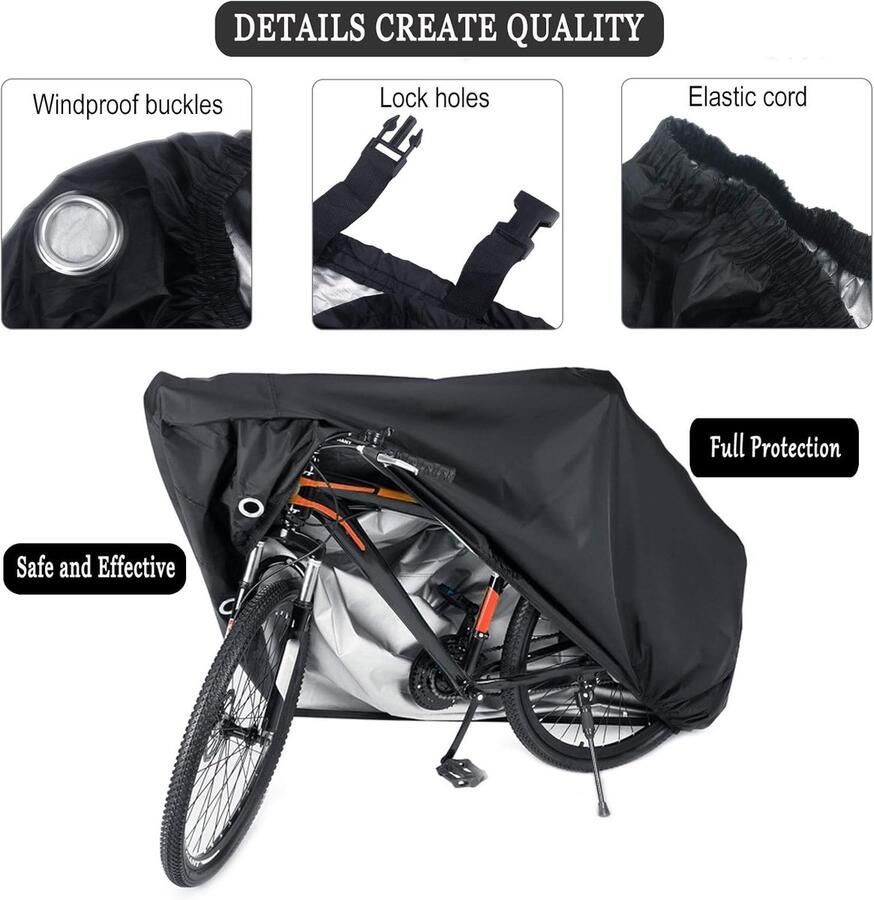 Fietshoes waterdichte en winddichte fietshoes voor 2 fietsen (tot 29 inch Mountain & Road)