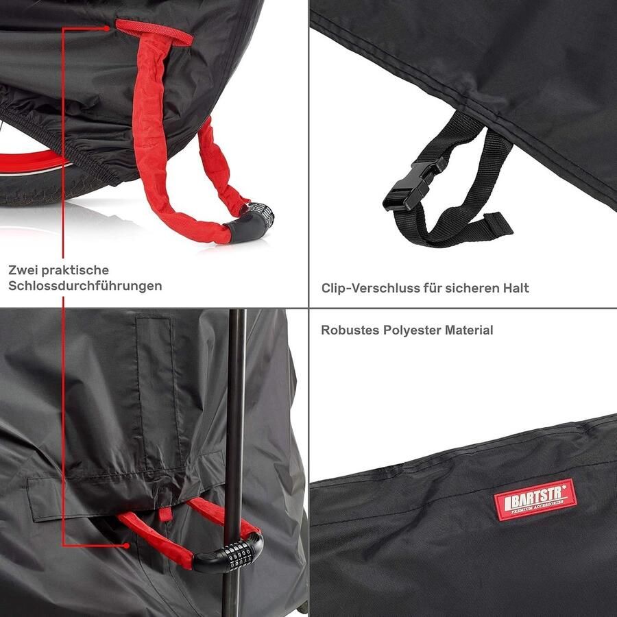 Fietshoes waterdichte fietshoes voor binnen en buiten opslag 210D Oxford-stof anti-stof regen met slotgaten en draagbare opbergtas