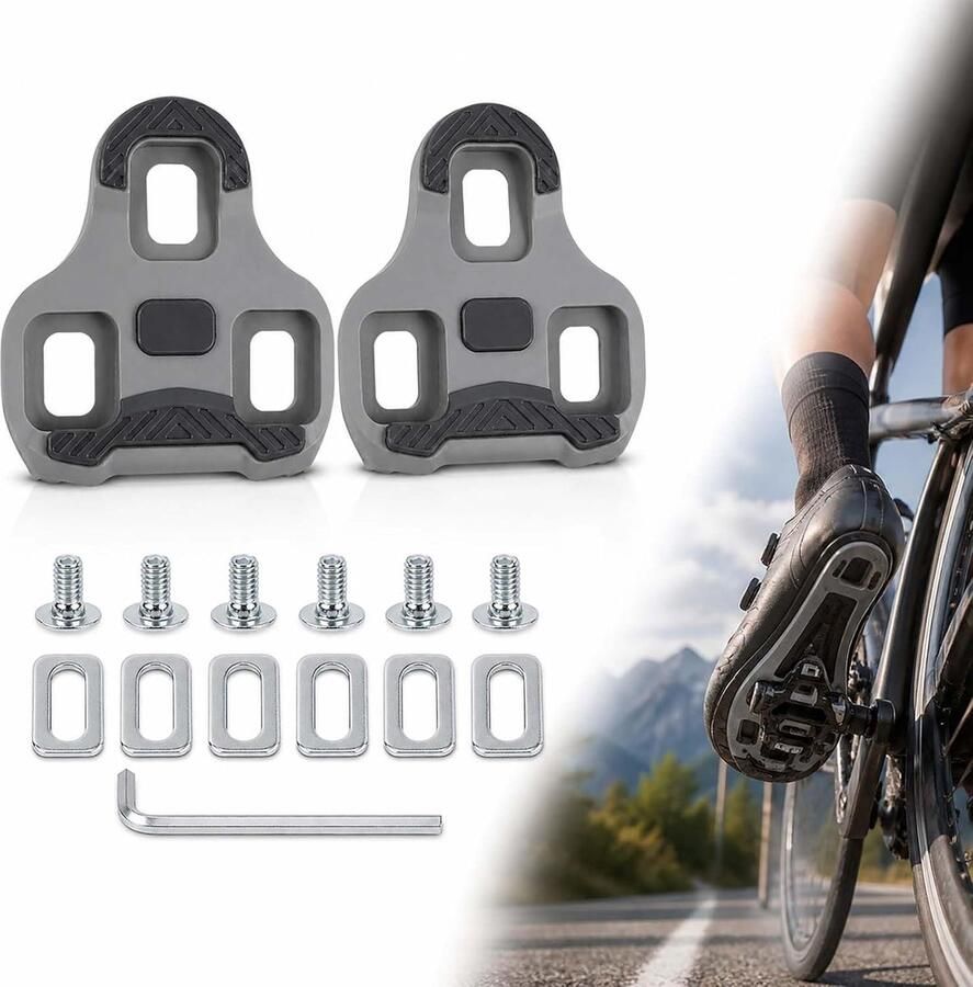 Fietsmessen en pedaalplaten set met 3 gaten voor racefietsen perfecte bevestiging voor fietsschoenen en pedalen