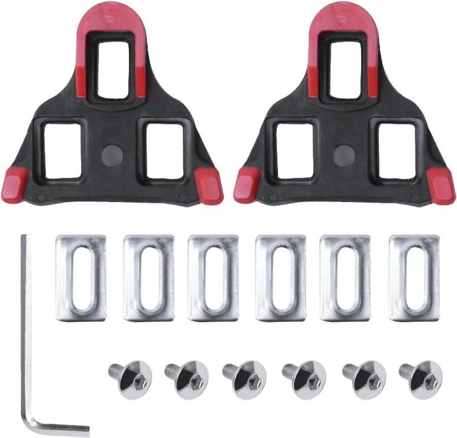 Fietsnoppen Fietspedalen Clips Veilig Fietsen Zelfborgende Functie Standaard Maat Rood
