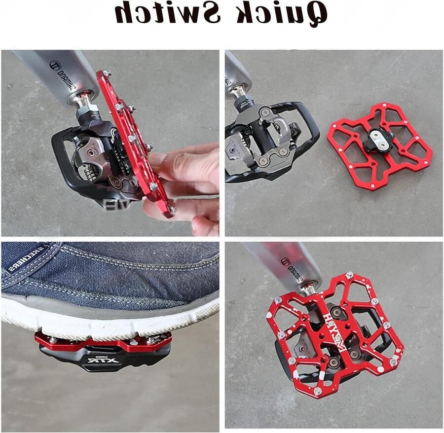 Fietspedaal Adapter Platform Pedalen Casual Fietsen Aluminium Legering 110 gram Zilver