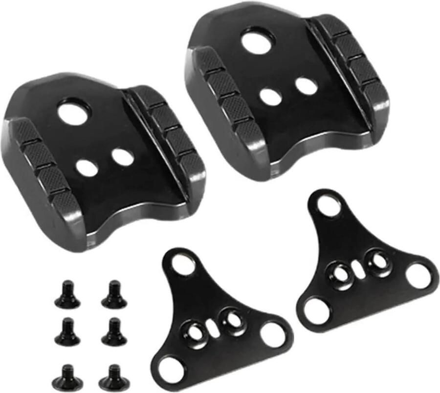 Fietspedaal Adapters Schoenplaatjes Converters Fiets Stabiliteit Antislip Ontwerp 2 Stuks Zwart