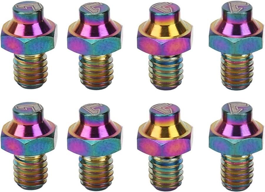 Fietspedaal Bouten Pedaalschroeven Studs Verbeterde Grip Titanium Legering M4x5mm Glanzend