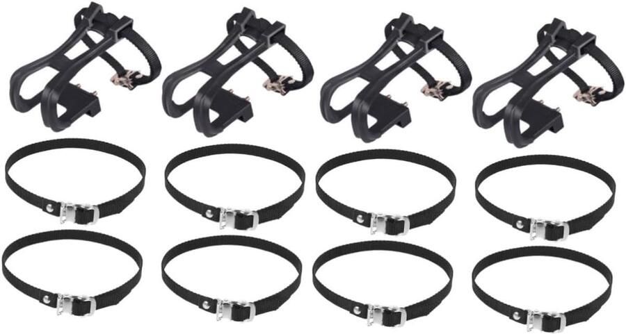 Fietspedaal Covers Pedaal Clips Fietsen Verbeteren Verstelbare Band 13.3x Zilver