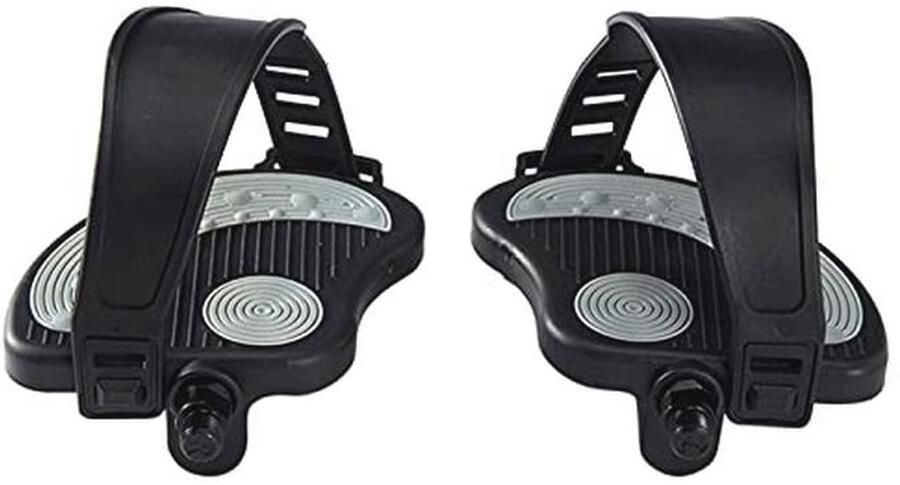 Fietspedaal met Straps Vervangingsonderdelen voor Hometrainer of Spinbike Universeel 1 Paar