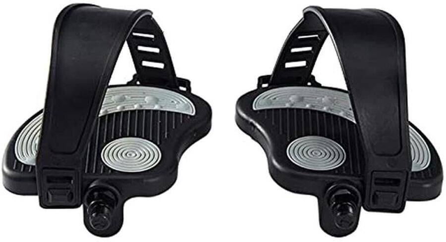Fietspedaal met Straps Vervangingsonderdelen voor Hometrainer of Spinbike Universeel 1 Paar