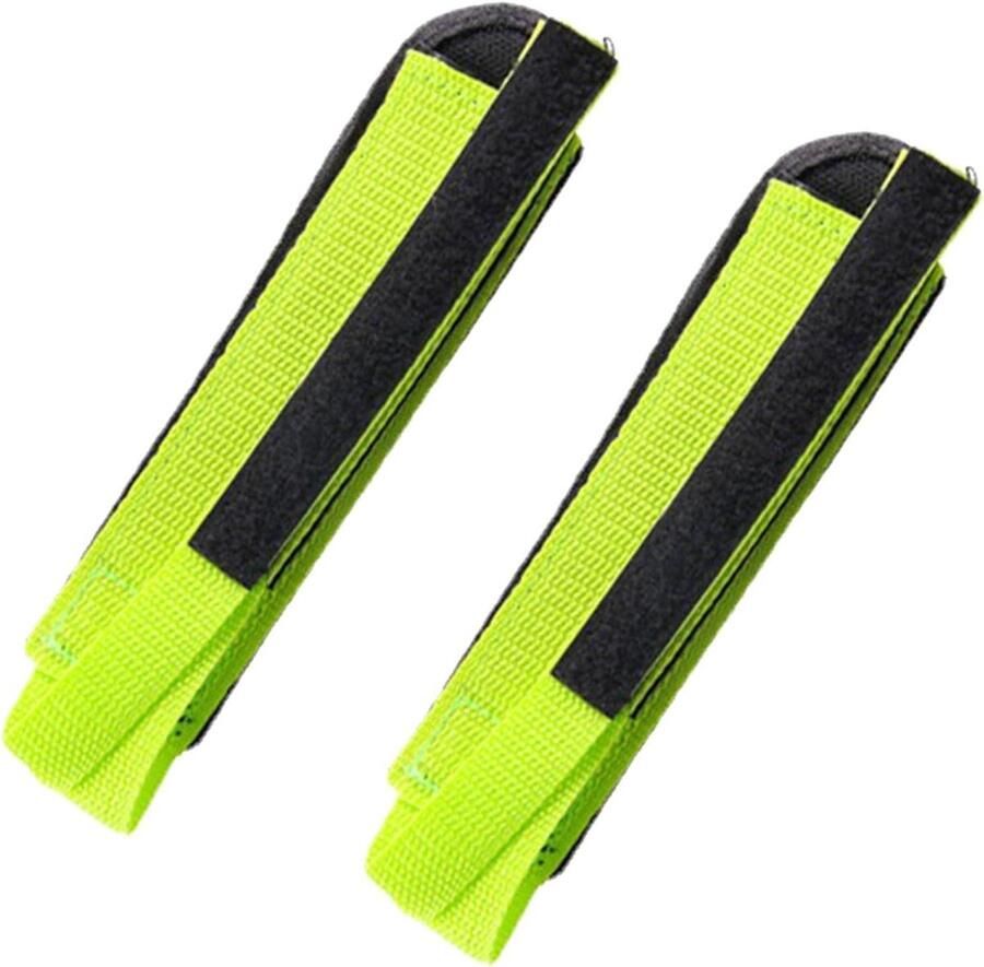 Fietspedaal Rie Fietspedaal Clips Veilig Fietsen Verstelbare Nylon Banden 2 Stuks Groen