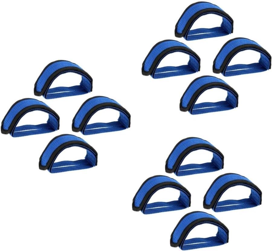 Fietspedaal Rie Pedaalclips Teenrie Fietsen Stabiliseren Dubbele Plakband 6 Paar Blauw