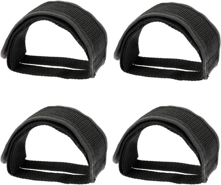 Fietspedaal Rie Pedal Clips Fietsen Verbeteren Verstelbaar Nylon 4 Stuks Zwart