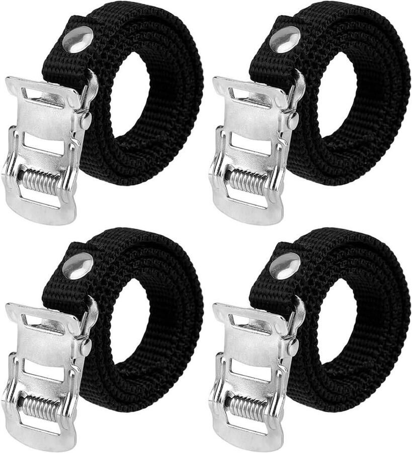 Fietspedaal Rie Pedal Straps Buiten Fietsen Verstelbare Pasvorm 6 Stuks Zwart