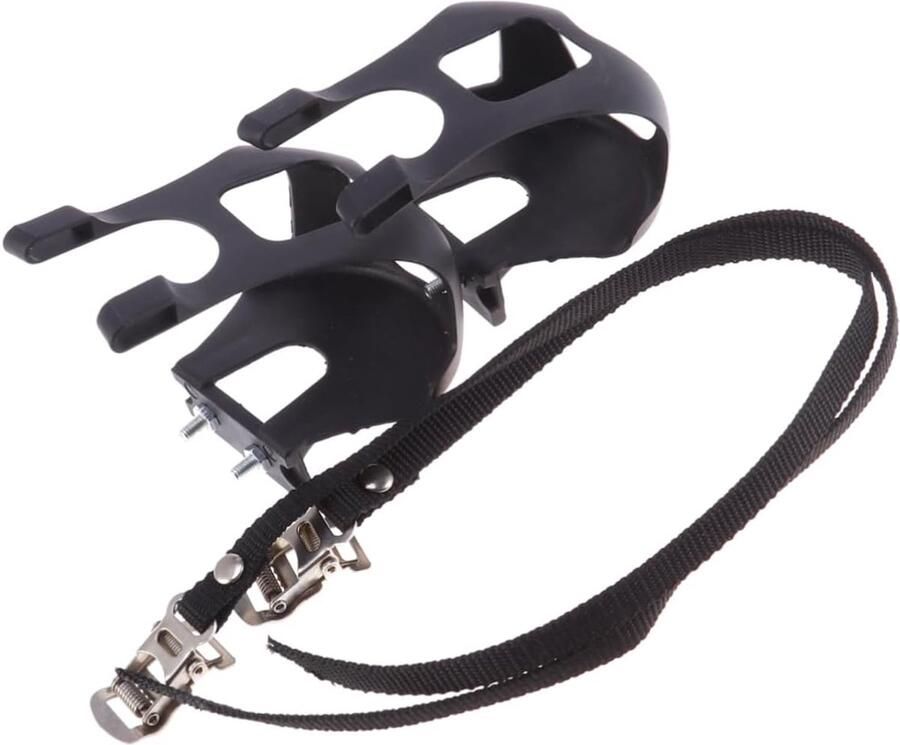 Fiets Teen Clips Pedalen Clips Fietsen Stabiliseren Antislip Ontwerp 48 x 1 x Zwart