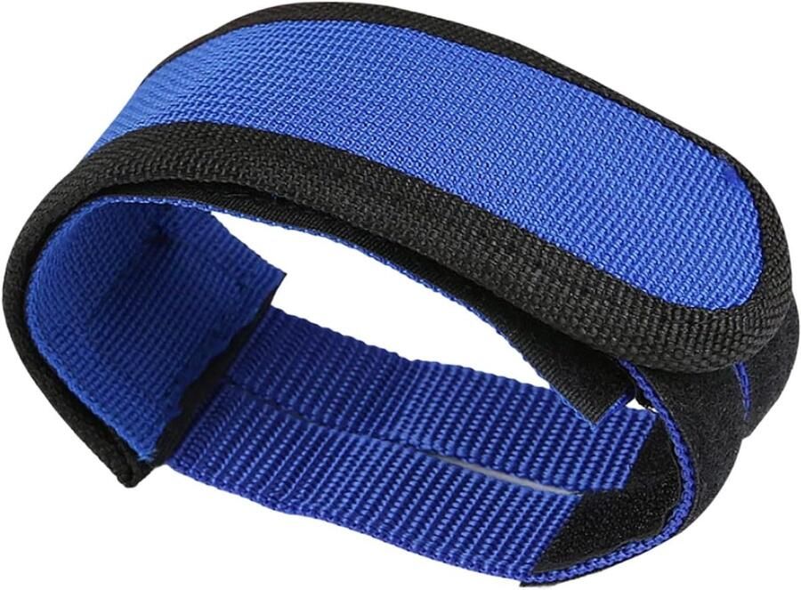Fietspedaal Rie Teenclips Tape Veilig Fietsen Verstelbare Pasvorm 41.8 x Blauw