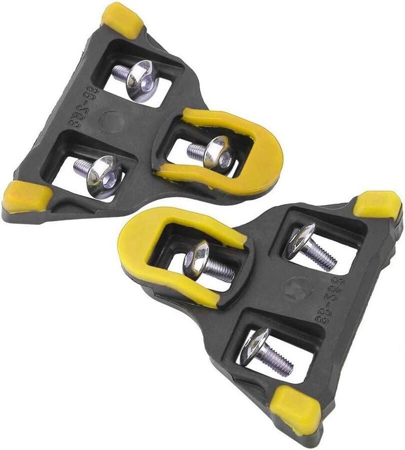 Fietspedaal Schoenplaatjes Adapter Set Fietsen Verbeteren Slijtvast ABS Materiaal 75 x 8 x Geel