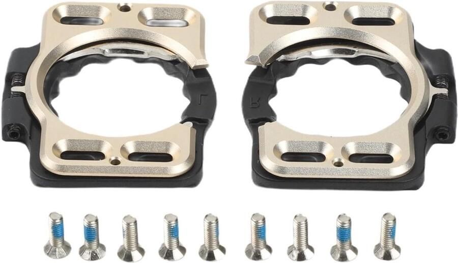 Fietspedaal Schoenplaatjes Cleats Aluminium Fietsen Prestatie Verbeteren T7075 Aluminium Constructie 74g paar Zwart