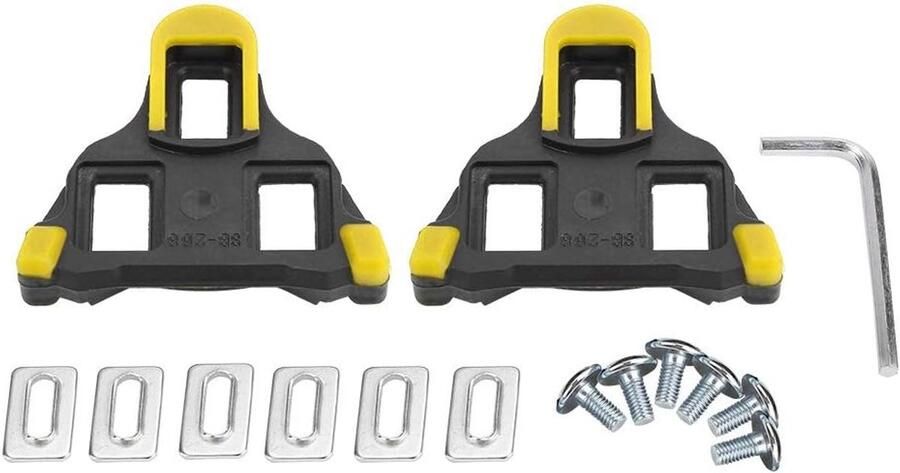 Fietspedaal Schoenplaatjes Fiets Accessoires Veilig Fietsen Zelfsluitend Systeem 7.5 x Geel