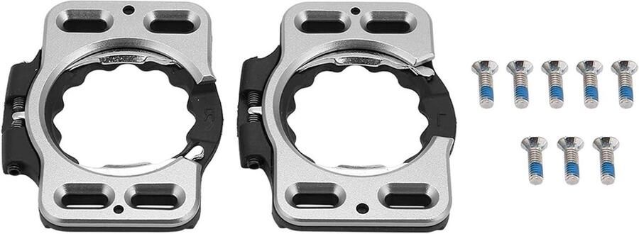 Fietsschoenplaatjes Cleats Fietsaccessoires Fietsen Bescher Corrosiebestendig Aluminium 9 Schroeven Zwart Zilver