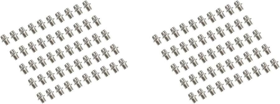 Fietspedaal Schroeven Pedaal Pinnen Fiets Onderhoud CNC Anodiseer Behandeld 100 Stuks Zilver