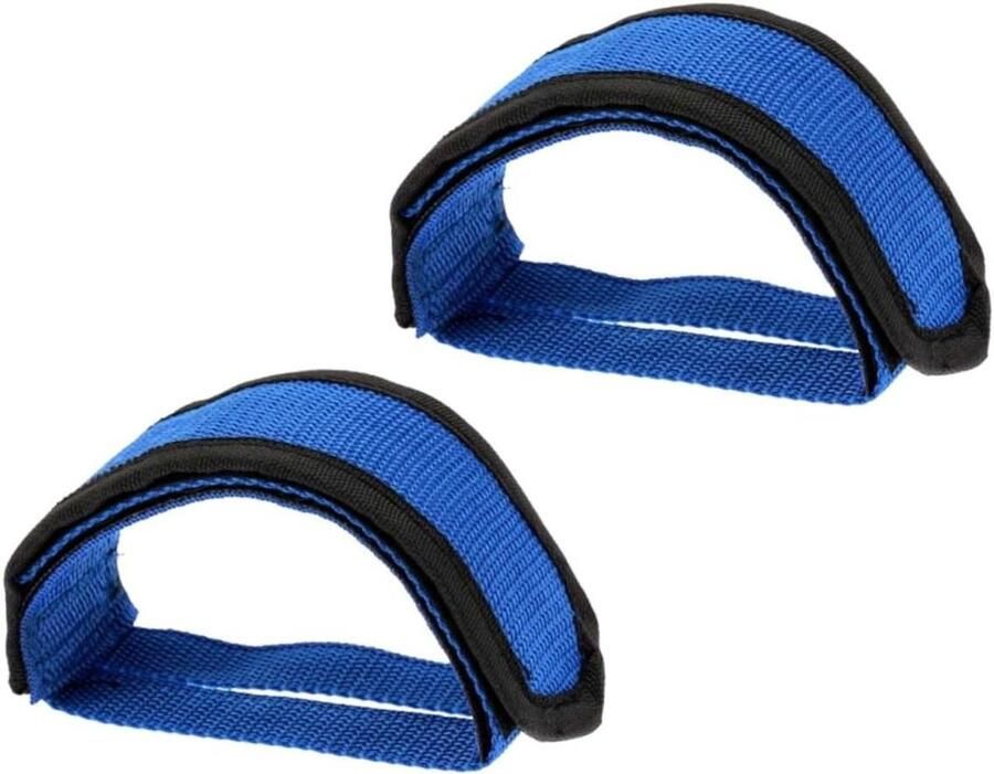 Fietspedaal Straps Teen Clips Fietsen Dubbele Klittenbandsluiting 23 x 5 x Blauw
