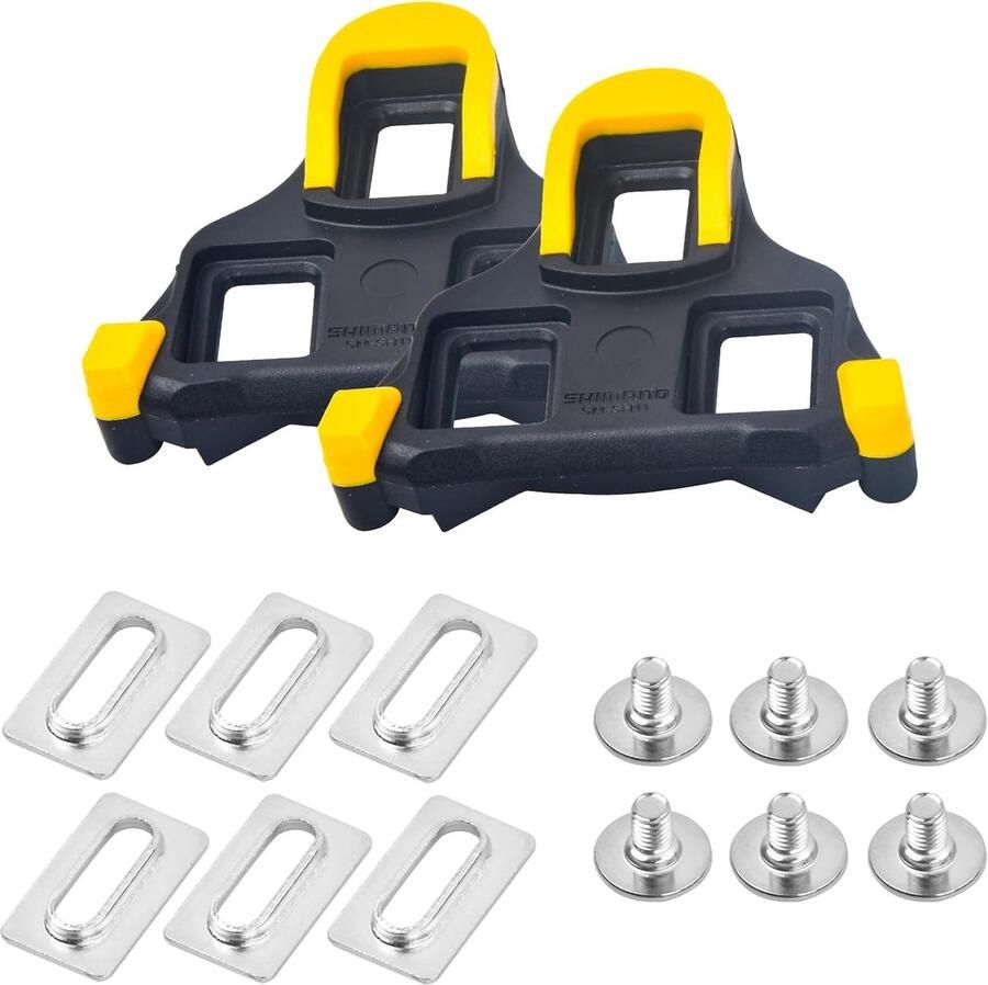 Fietspedaal Wig Schoenplaatjes Wielrennen 6 Graden Flex 11x Geel