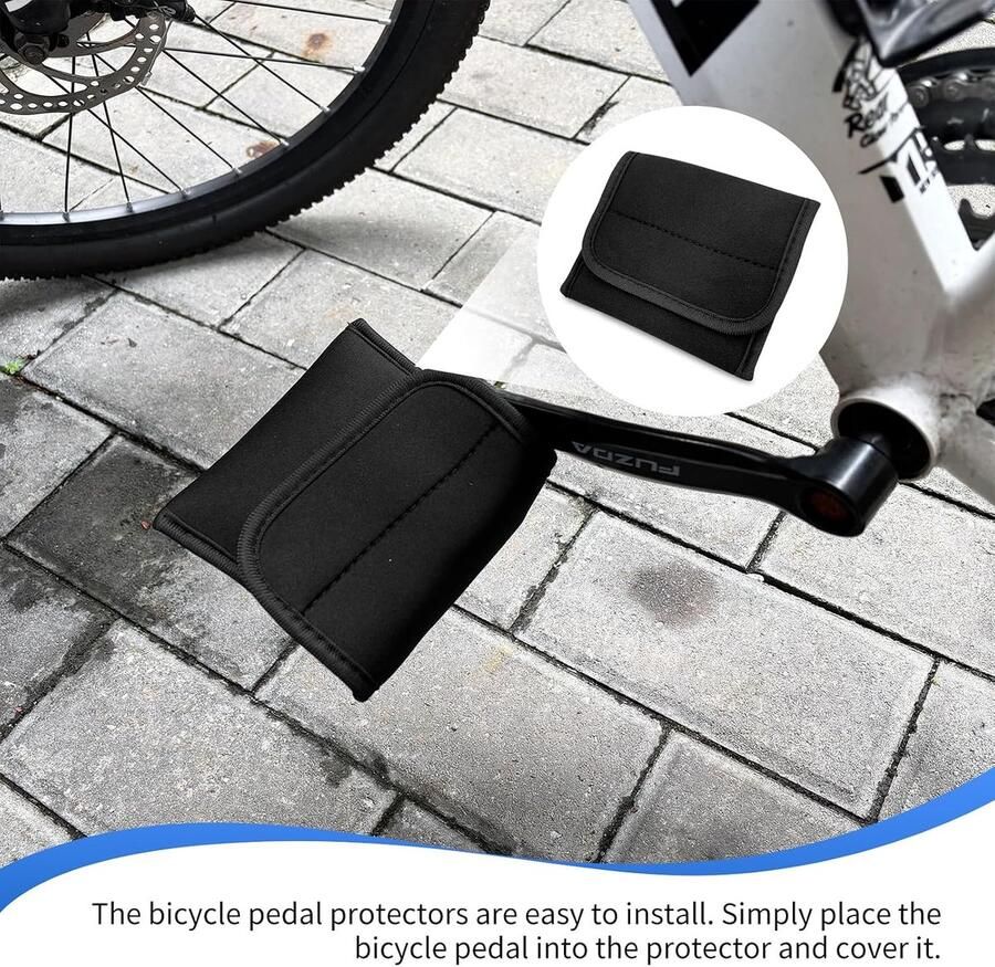 Fietspedaalafdekkingen voor pedalen transportbescherming fietspedalen accessoires fietsbescherming fietshoes voor fietspedalen voor veilig opbergen en vervoeren tegen krassen universeel (2