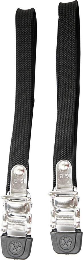 Fietspedaalbanden Nylon Straps Fietsen Snelle Ontgrendeling One Size Zwart Zilver