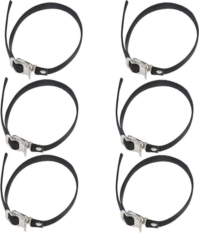 Fietspedaal Straps Pedal Clips Veilig Fietsen Verstelbaar Nylon Zwart