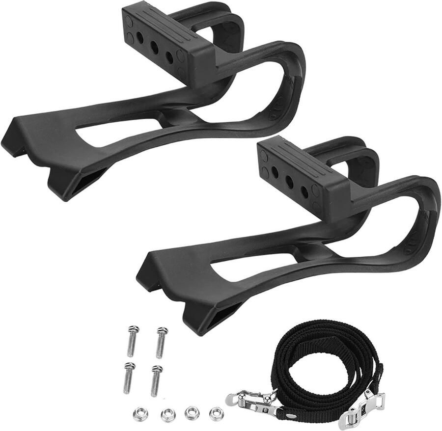 Fietspedaalrie Fietsrie Teenclips Veilig Fietsen Antislip Ontwerp 13 x 7.5 x Zwart