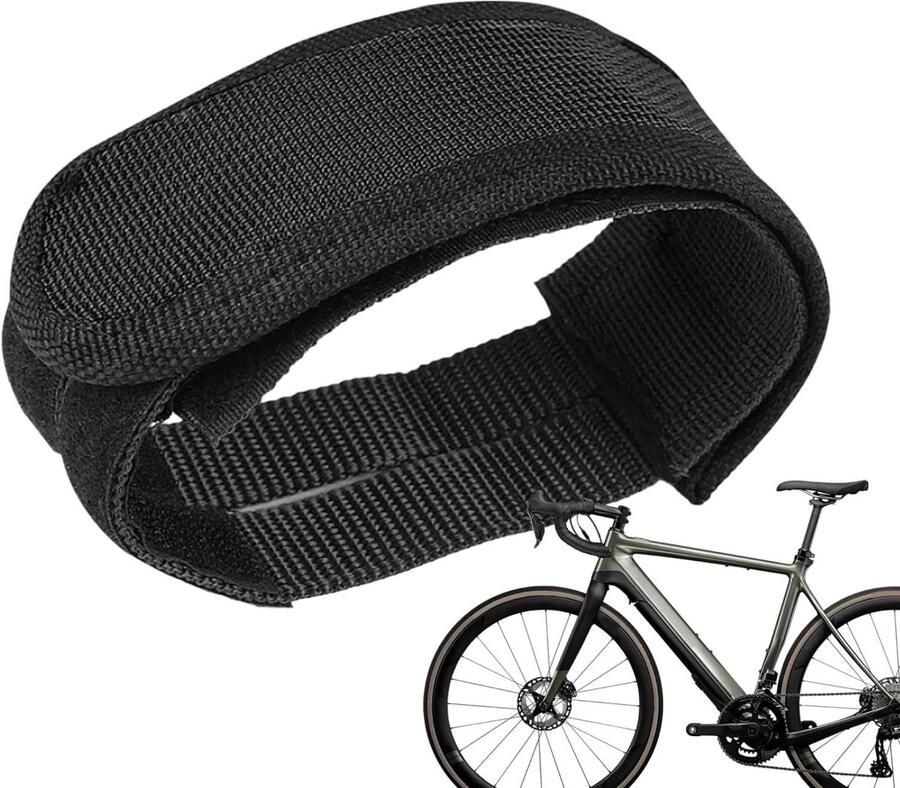 Fietspedaalrie Pedaalbanden Teenclips Stabiliteit Verbeteren Verstelbare Nylon Band 41.8 x Zwart
