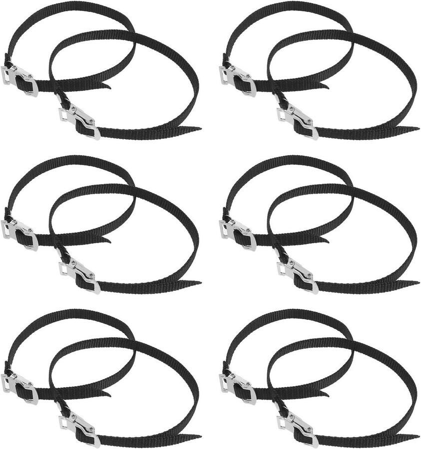 Fietspedaalrie Set Fietsbanden Fitness Training Verstelbare Stalen Gespen 12 Stuks Multi
