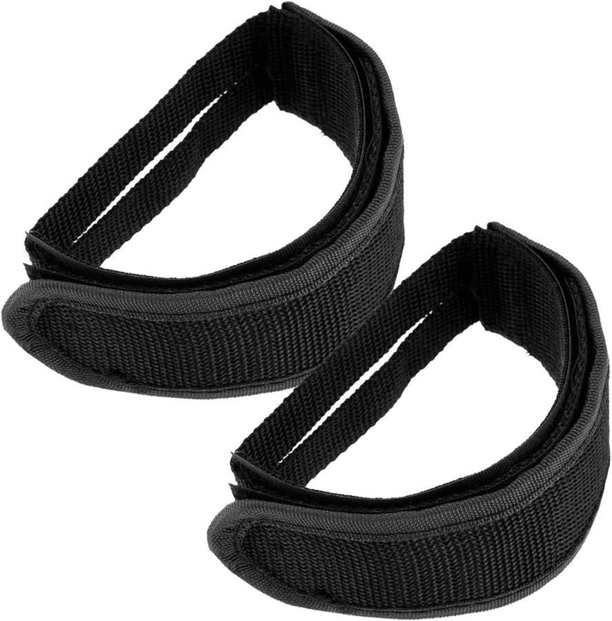 Fietspedaalrie Teenclips pedalen Fietsen Verstelbare nylon band lengte Zwart