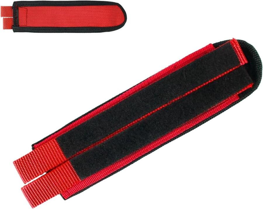Fietspedaalrie Teenclips Pedalen Veilig Fietsen Verstelbare Voetriem 25 x 9 x Rood