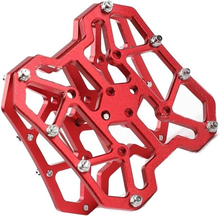 Fietspedalen Adapter Cleat Clip Fietsen Onderdelen Aluminium Legering 90 mm x 90 mm Rood