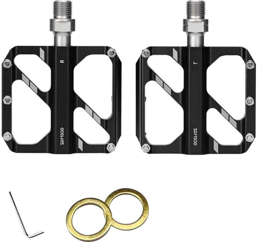 Fietspedalen Aluminium Fietsaccessoires Onderdelen Veilig Fietsen 10 Antislip Pinnen 14 mm Schroefdraad Zwart