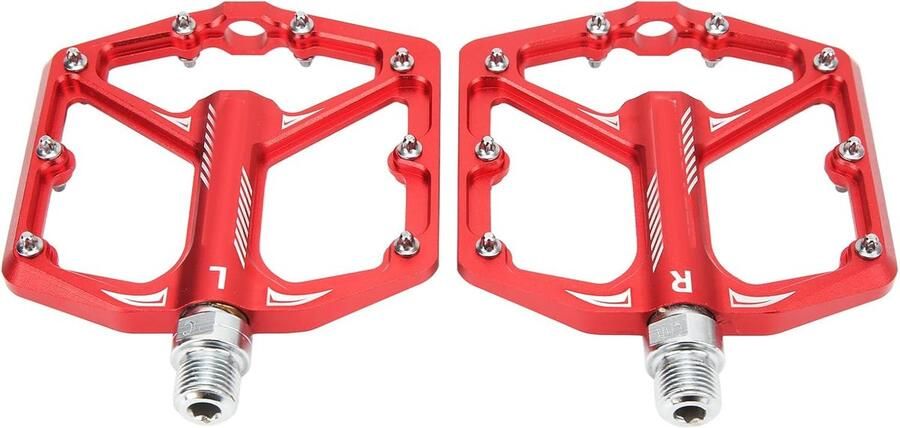Fietspedalen Aluminium Fietsaccessoires Veilig Fietsen Antislip Stavlak Universele Schroefdraad Rood